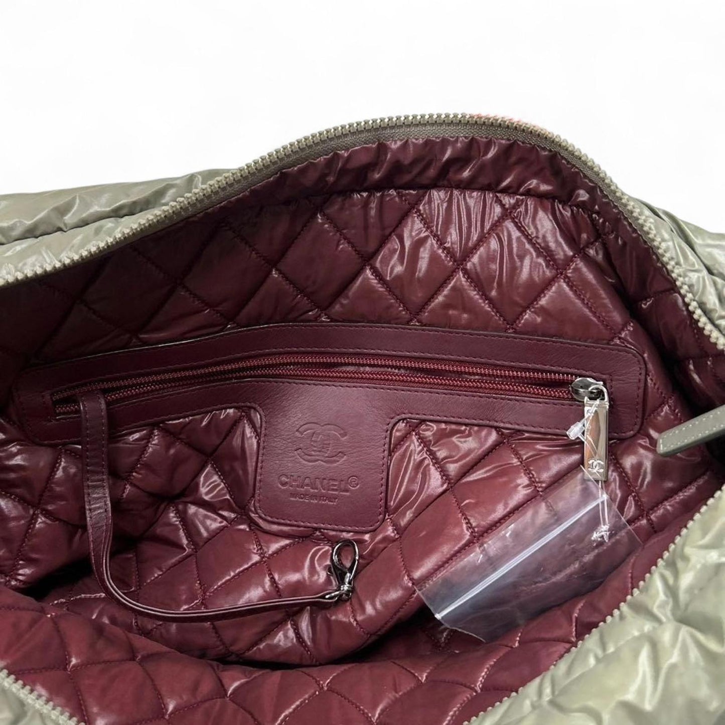 Chanel - Olive Green Puffer Tote Handbag