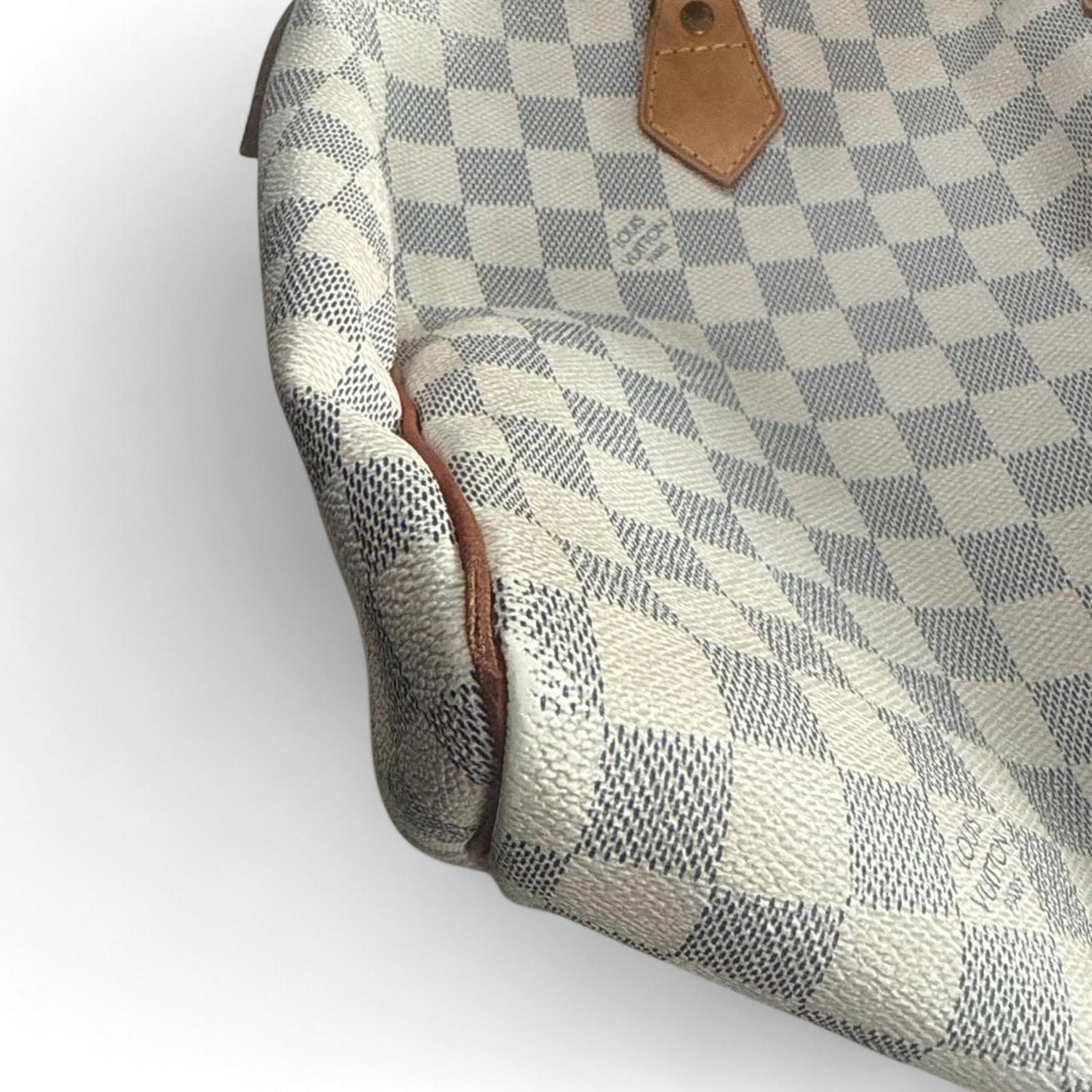 Louis Vuitton - Damier Azur Speedy 30 Satchel Bag