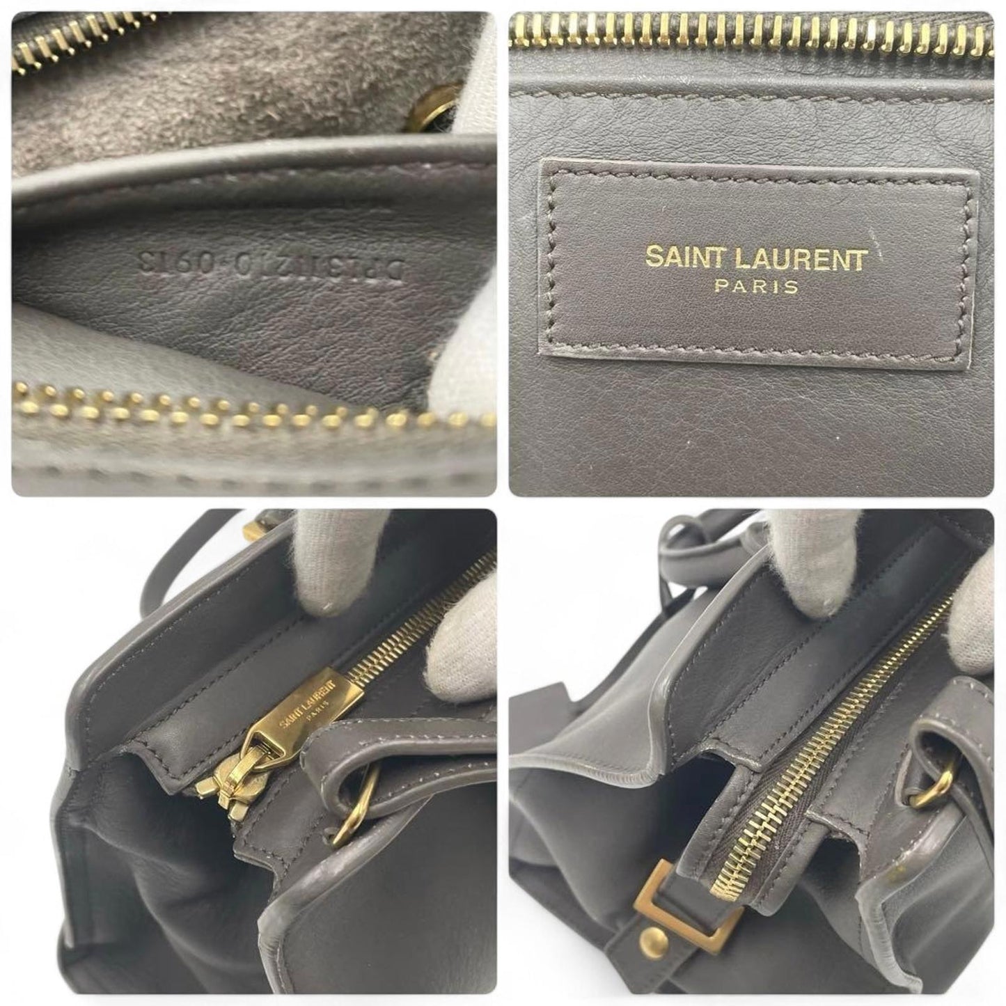 Saint Laurent - Black Leather Handbag Gold Hardware