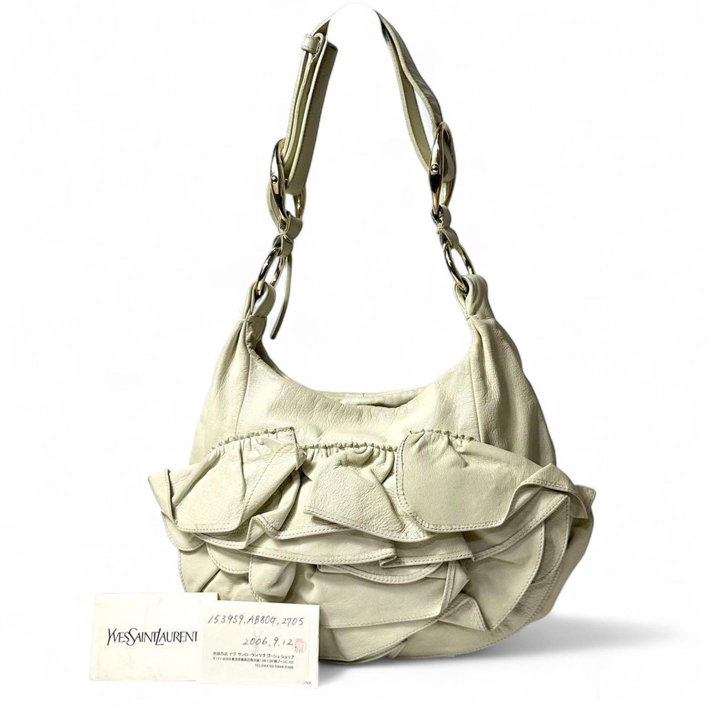 Yves Saint Laurent - Women's Ruffled Leather Handbag