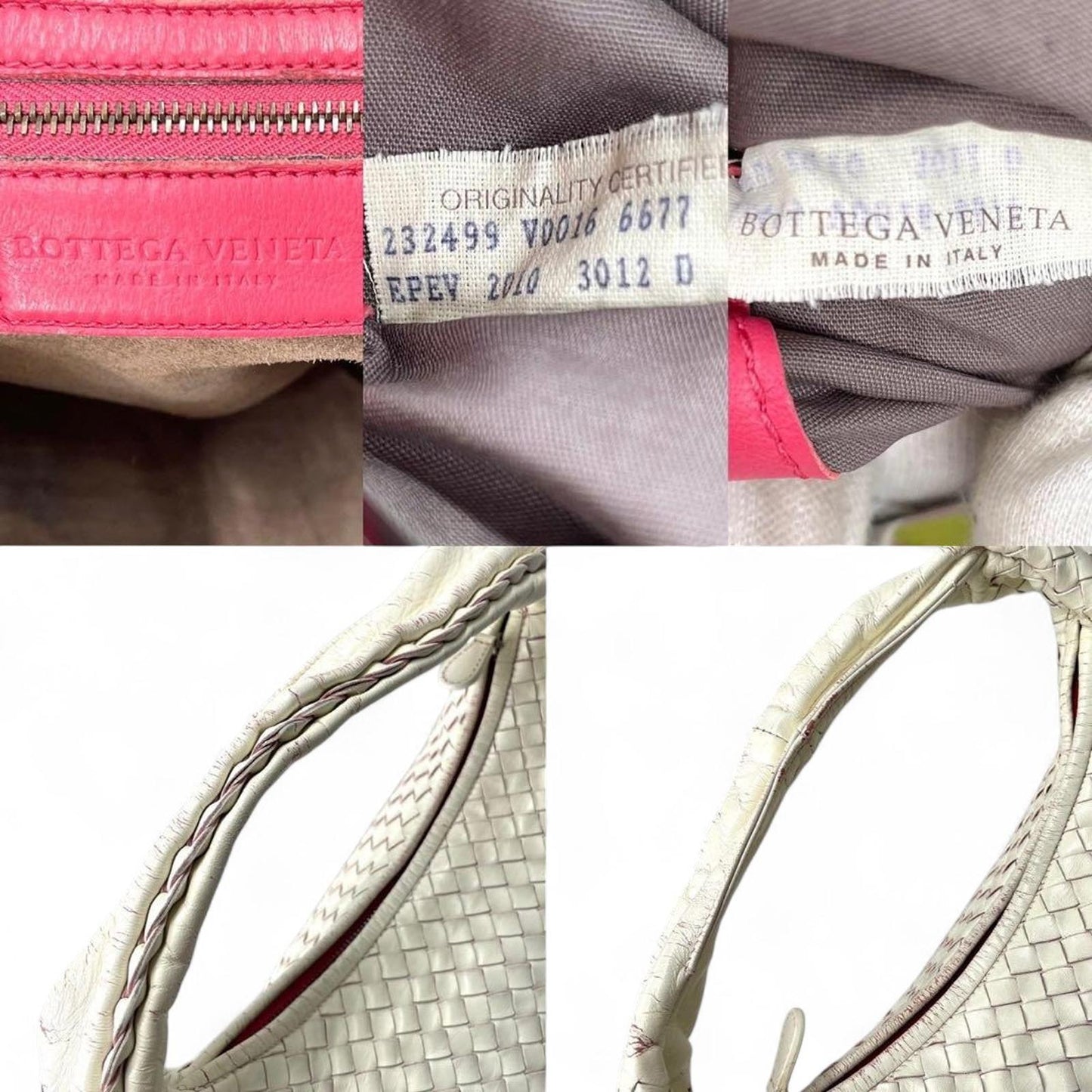 Bottega Veneta - Intrecciato White Leather Hobo Bag