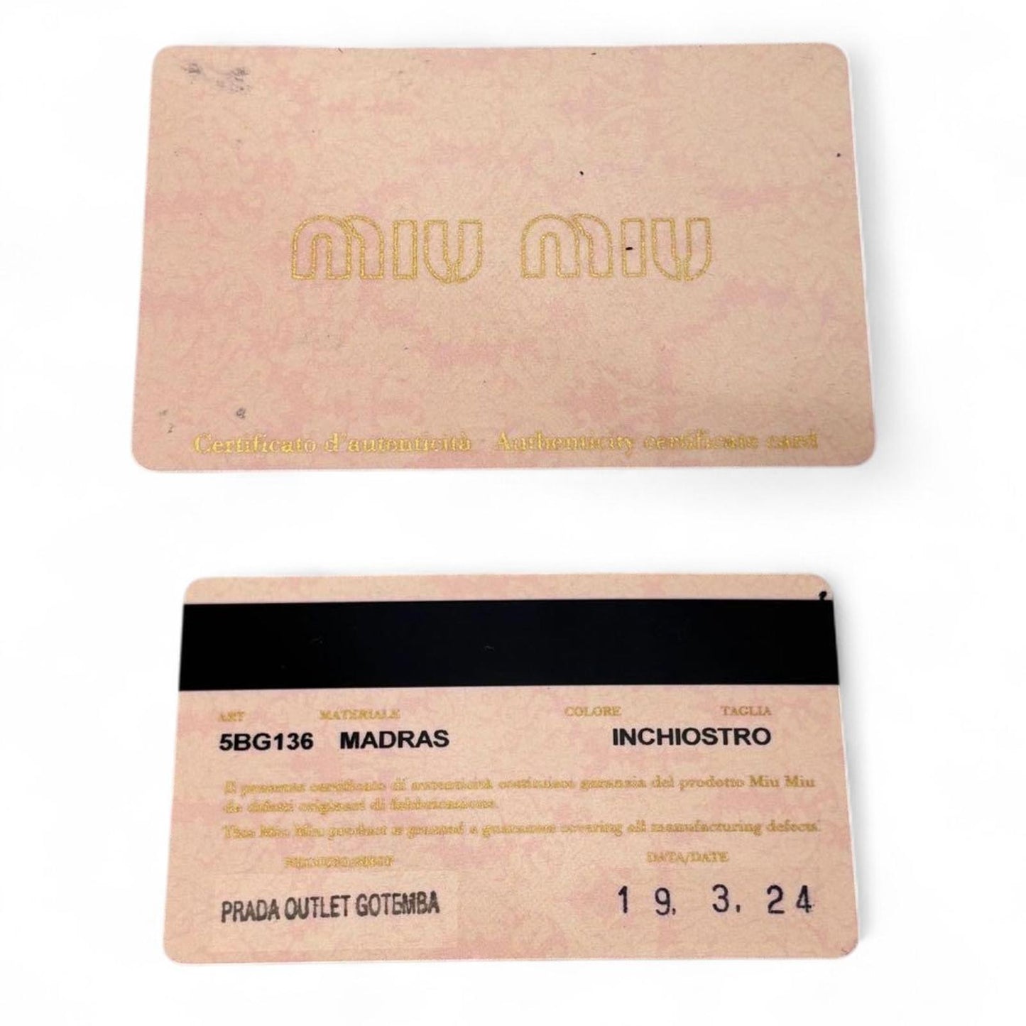 Miu Miu - Navy Leather Tote Handbag