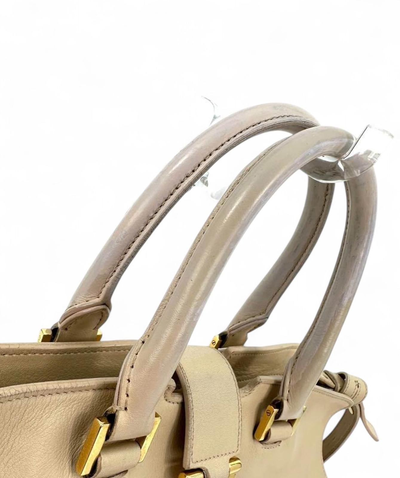 Yves Saint Laurent - Beige Leather Satchel Bag