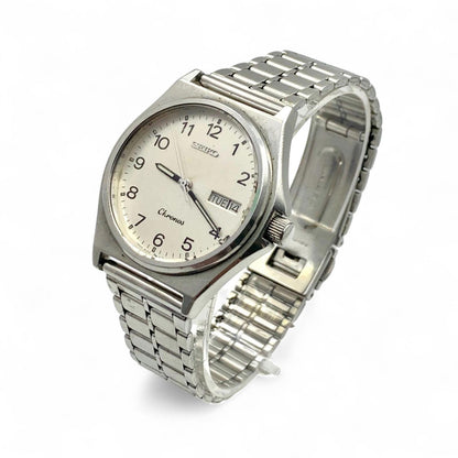 Seiko - Stainless Steel Men's Wristwatch with Day and Date