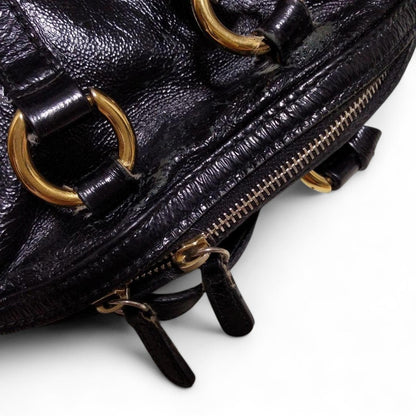 Saint Laurent - Black Leather Satchel Bag