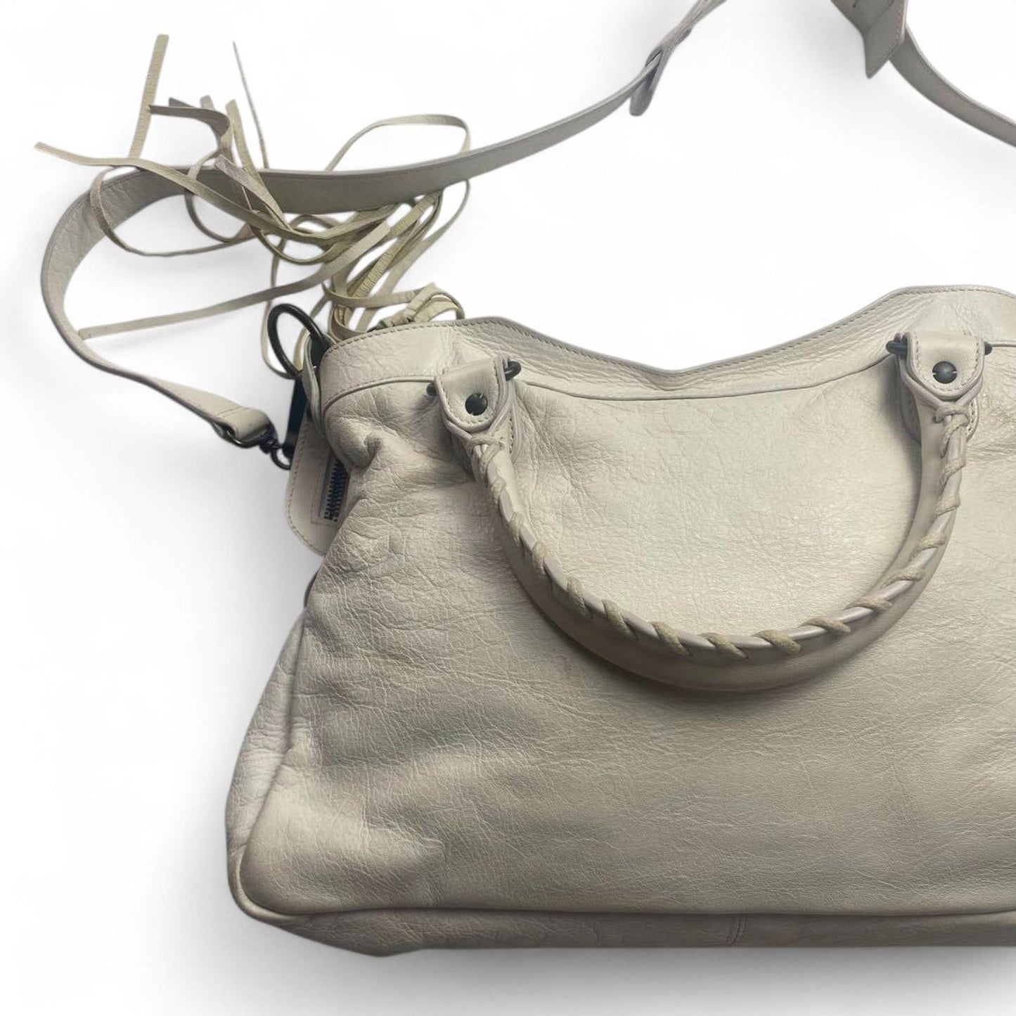 Balenciaga - White City Leather Shoulder Bag