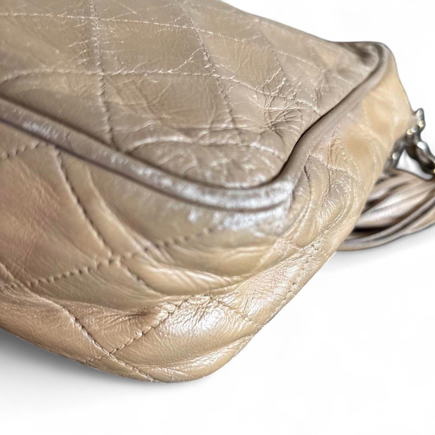 Chanel - Quilted Leather Crossbody Bag with Tassel