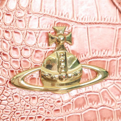 Vivienne Westwood - Orb Heart Shaped Pink Embossed Handbag