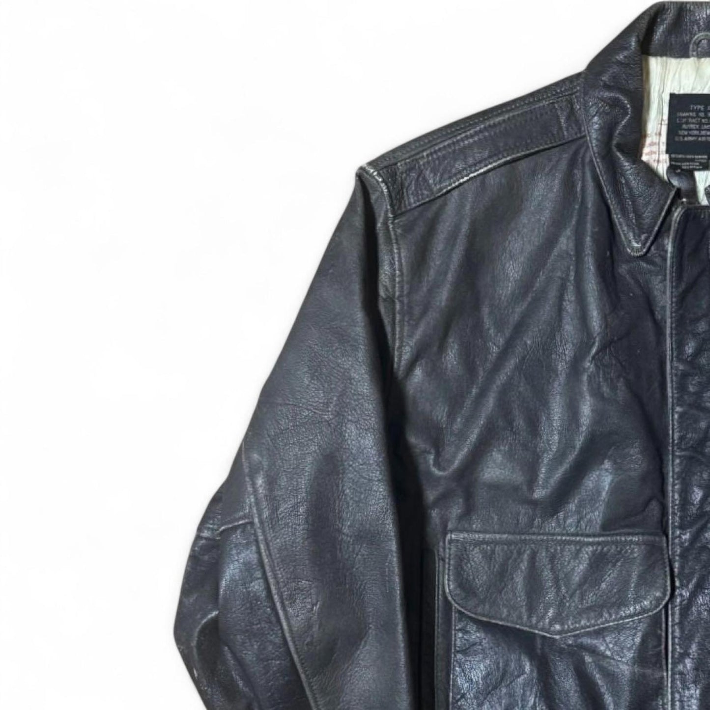 Avirex - Men's Vintage Leather Bomber Jacket