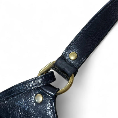 Yves Saint Laurent - Women's Black Patent Leather Shoulder Bag