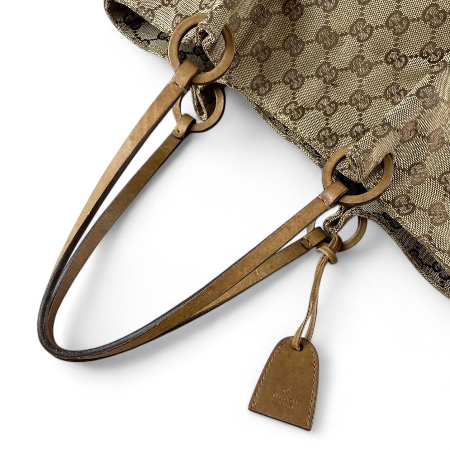Gucci - Beige Monogram Canvas Tote Handbag
