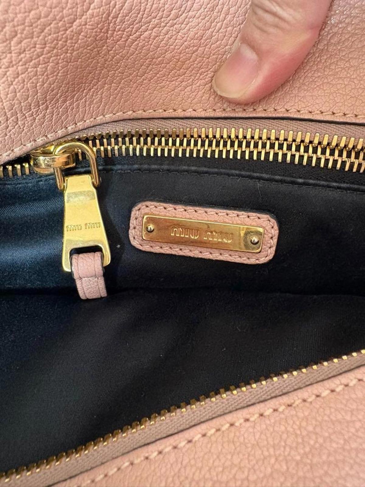 Miu Miu - Leather Tote Handbag Pink