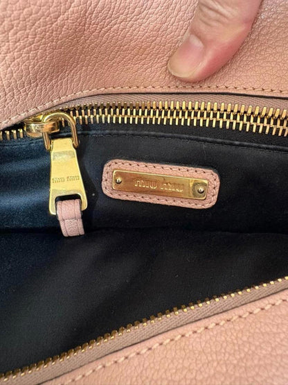 Miu Miu - Leather Tote Handbag Pink