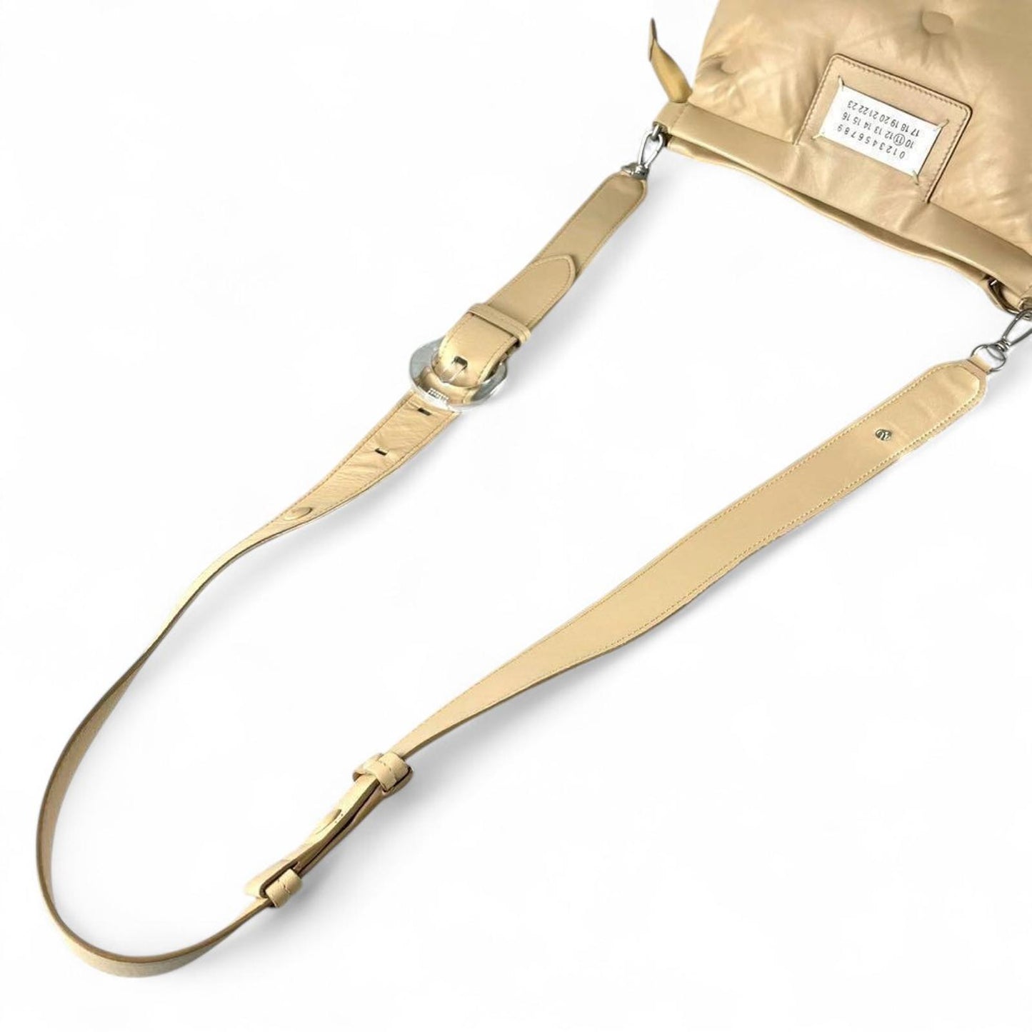 Maison Margiela - Beige Glam Slam 2Way Padded Leather Shoulder Bag