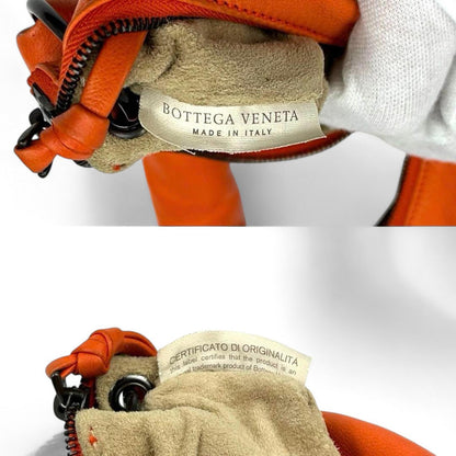 Bottega Veneta - Intrecciato Orange Leather Shoulder Bag