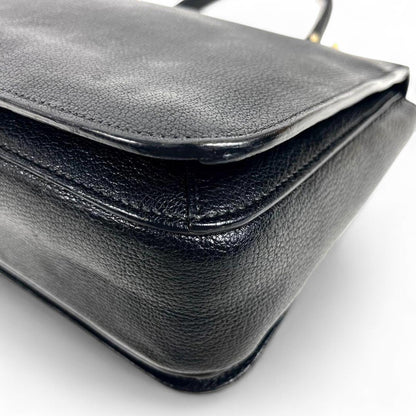 Miu Miu - Black Leather Handbag Gold Hardware