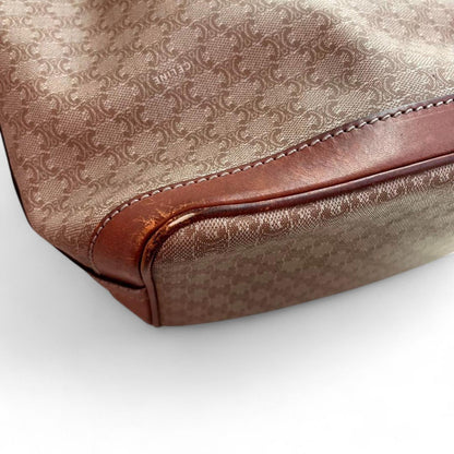 Celine - Vintage Drawstring Shoulder Bag in Brown Monogram