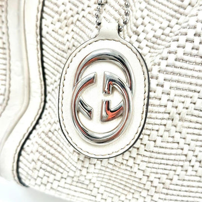 Gucci - White Leather Handbag Signature Logo