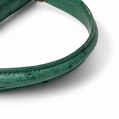Maurice Lacroix - Green Ostrich Leather Structured Handbag