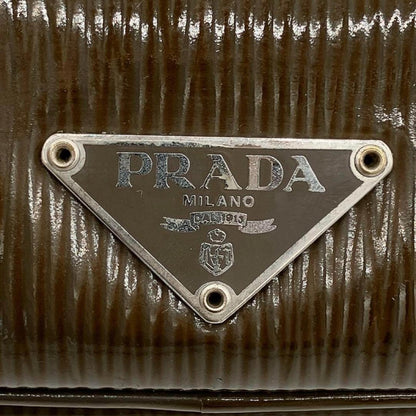 Prada - Brown Patent Leather Shoulder Bag