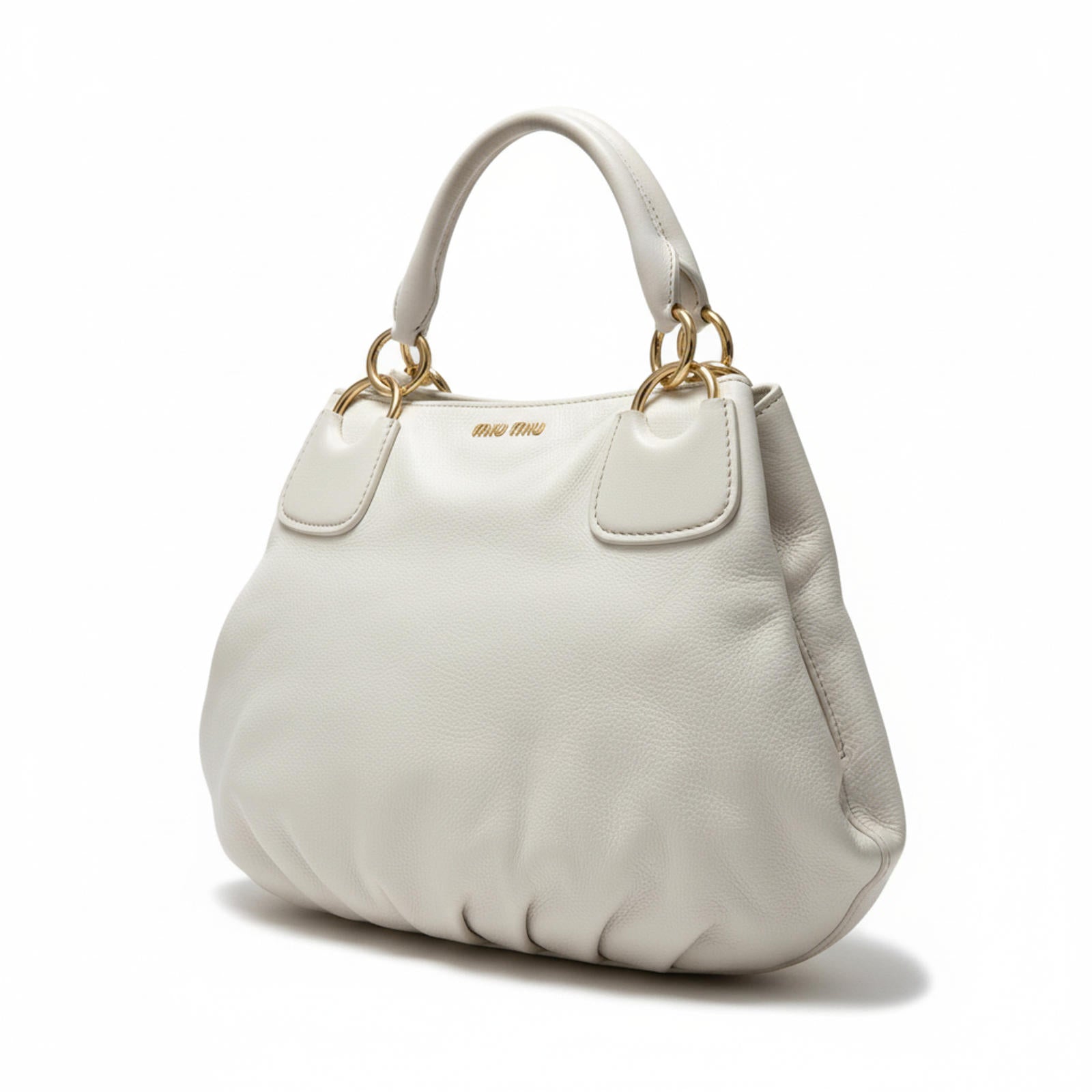 Miu Miu - White Leather Shoulder Bag
