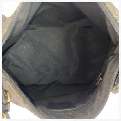 Gucci - Black Monogram Canvas Shoulder Bag