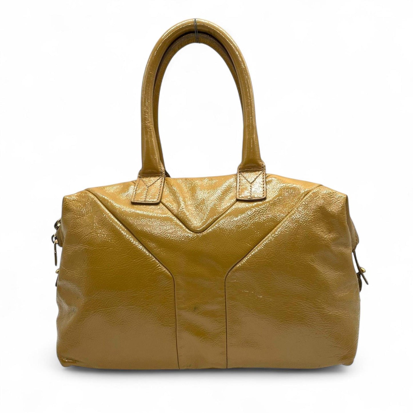 Saint Laurent - Mustard Yellow Patent Leather Handbag