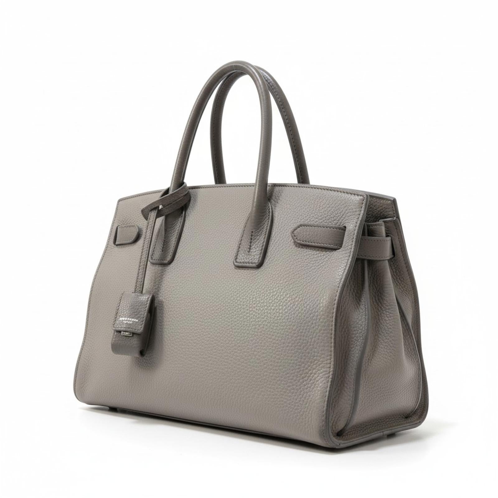 Saint Laurent - Grey Leather Handbag