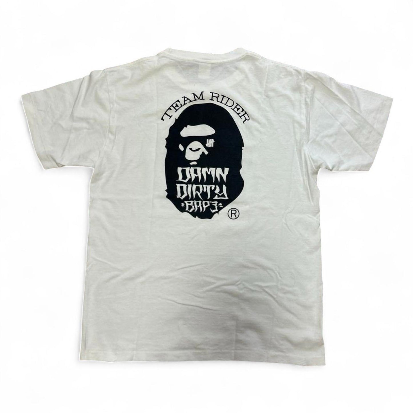 Bape - Damn Dirty Bape Team Rider Graphic Shirt White