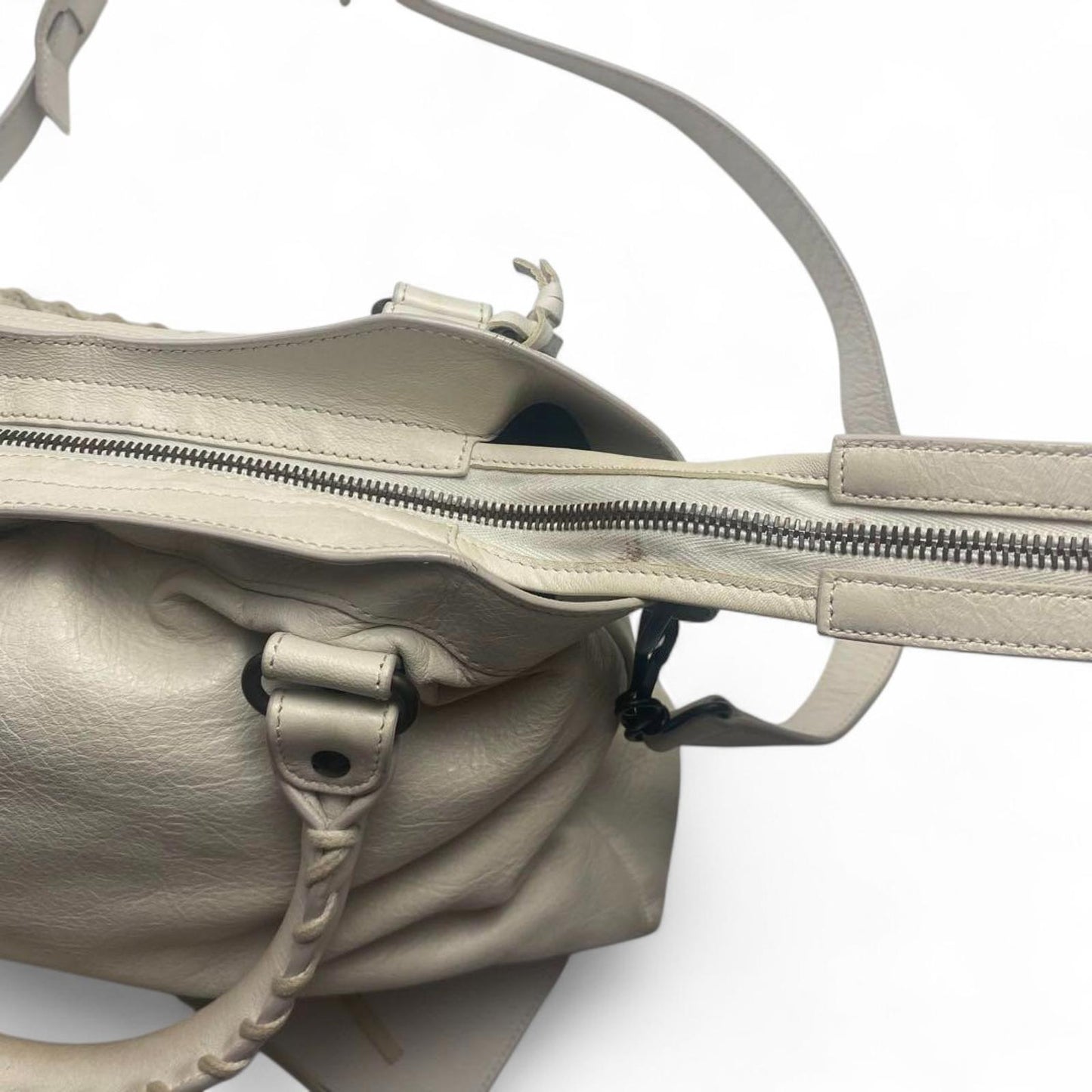 Balenciaga - White City Leather Shoulder Bag