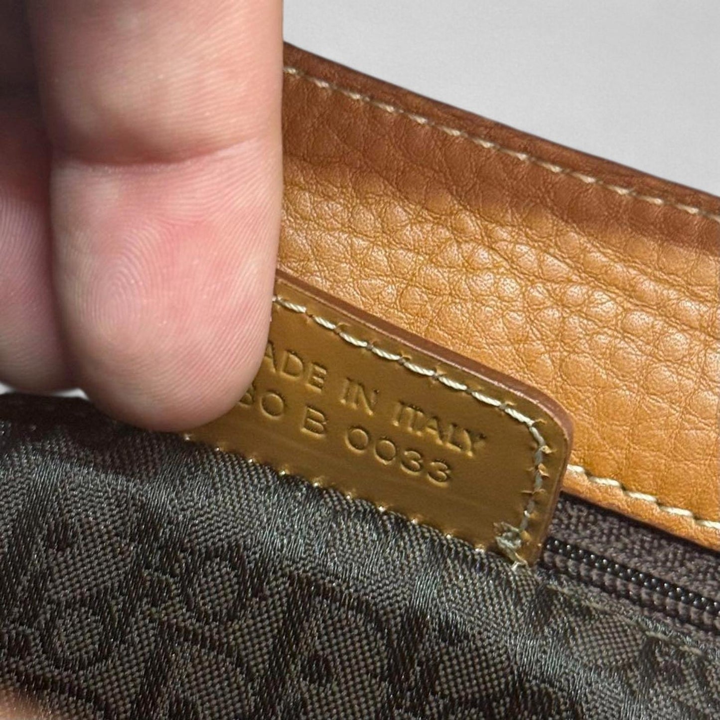 Dior - Brown Leather Shoulder Bag with Double Strap