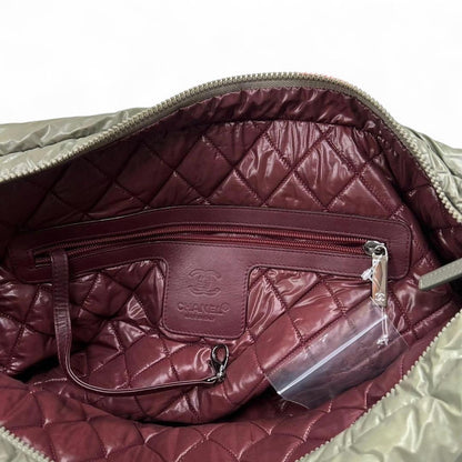 Chanel - Olive Green Puffer Tote Handbag