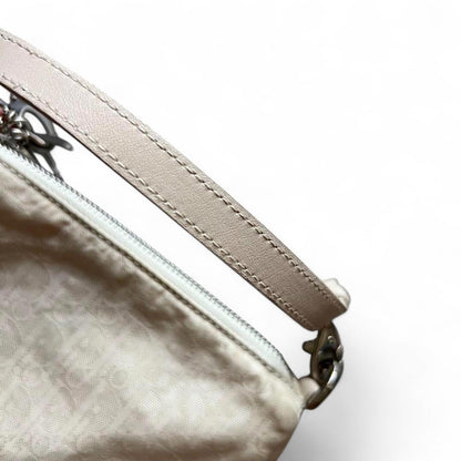 Dior - White Monogram Shoulder Bag with Silver Hardware
