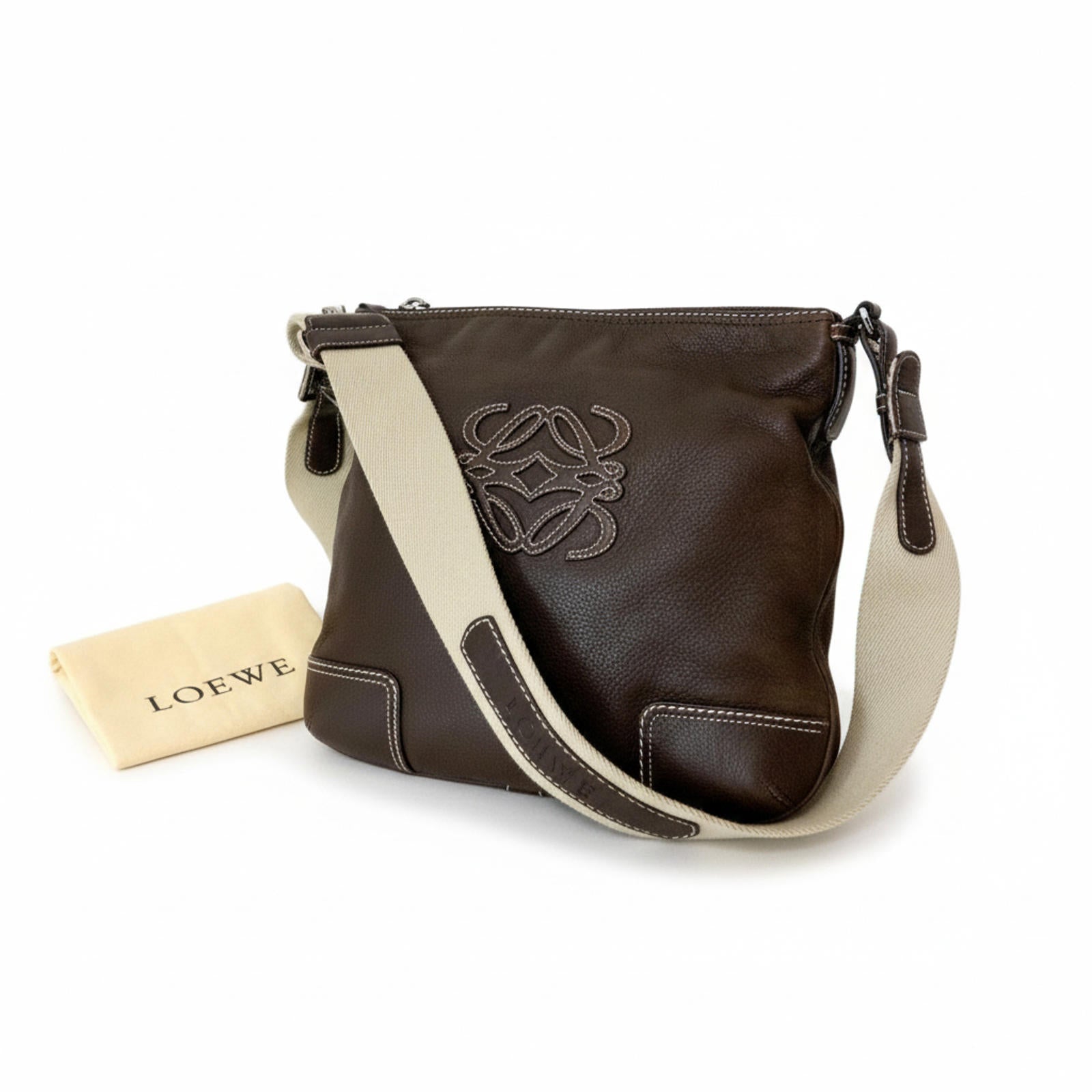 Loewe - Women's Brown Leather Crossbody Bag
