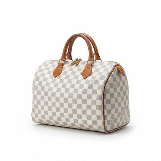 Louis Vuitton - Damier Azur Speedy 30 Satchel Bag