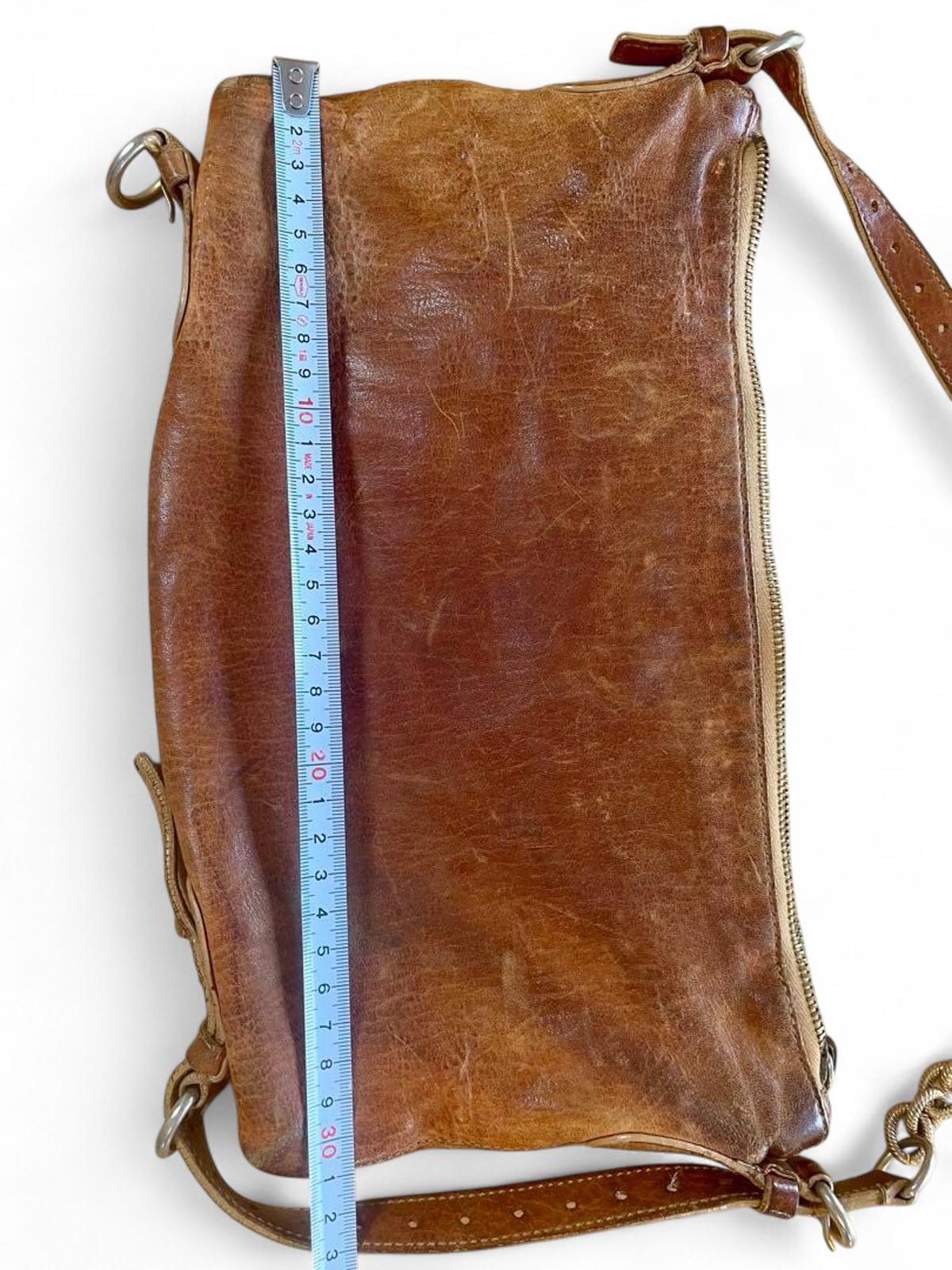 Miu Miu - Brown Leather Shoulder Bag Chain Detail