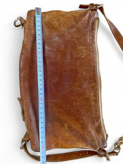 Miu Miu - Brown Leather Shoulder Bag Chain Detail