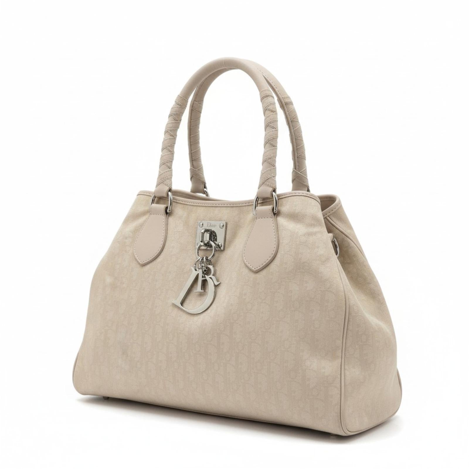 Dior - Beige Monogram Canvas Handbag