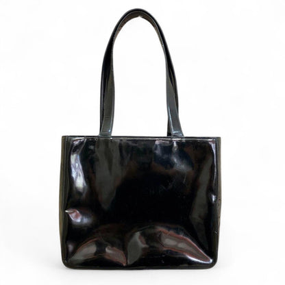 Chanel - Black Patent Leather Tote Bag