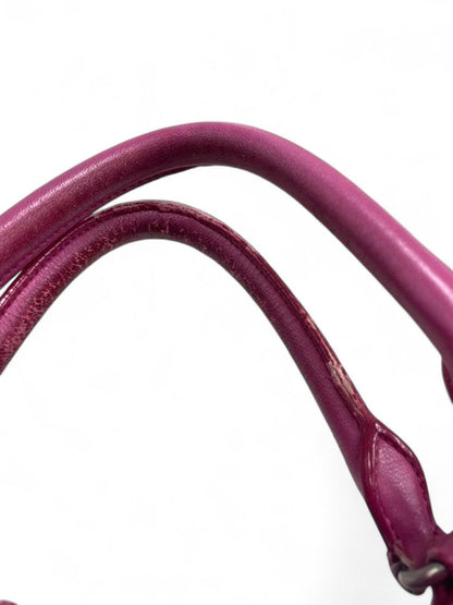 Miu Miu - Pink Quilted Leather Tote Bag with Crystal Chain