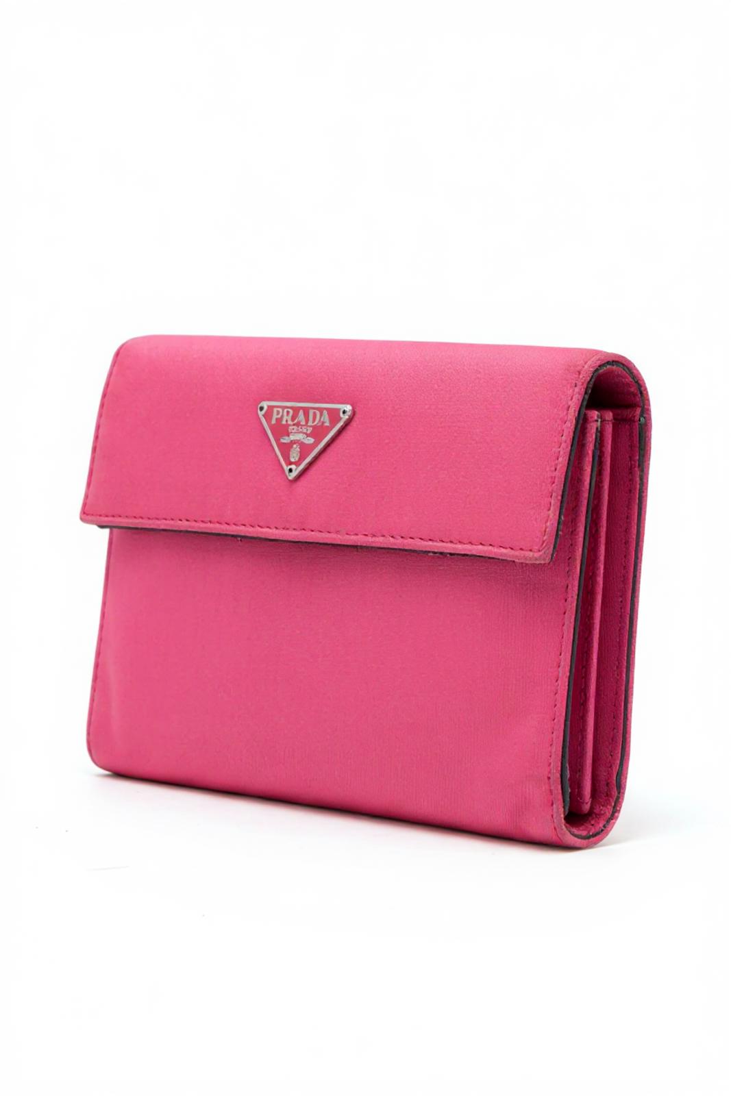 Prada - Pink Women's Wallet Triangle Logo