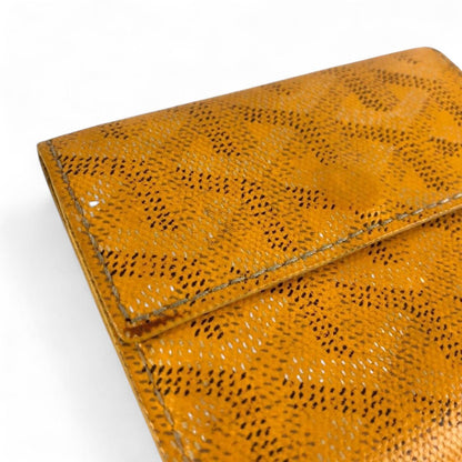 Goyard - Yellow Patterned Leather Wallet