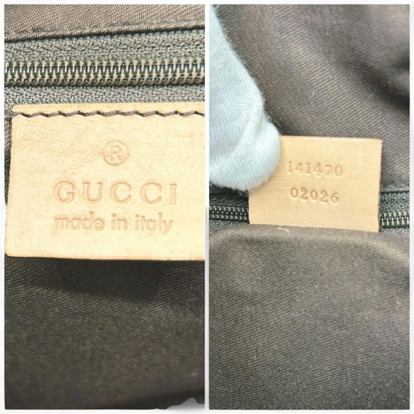 Gucci - Beige GG Canvas Tote Bag with Leather Trim