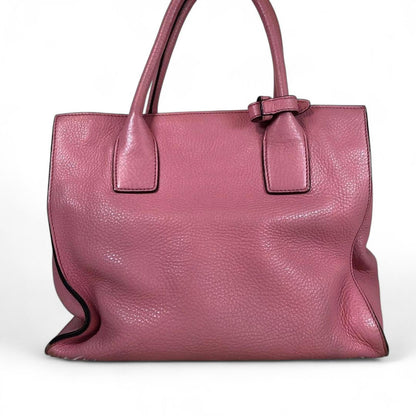 Prada - Pink Leather Tote Bag