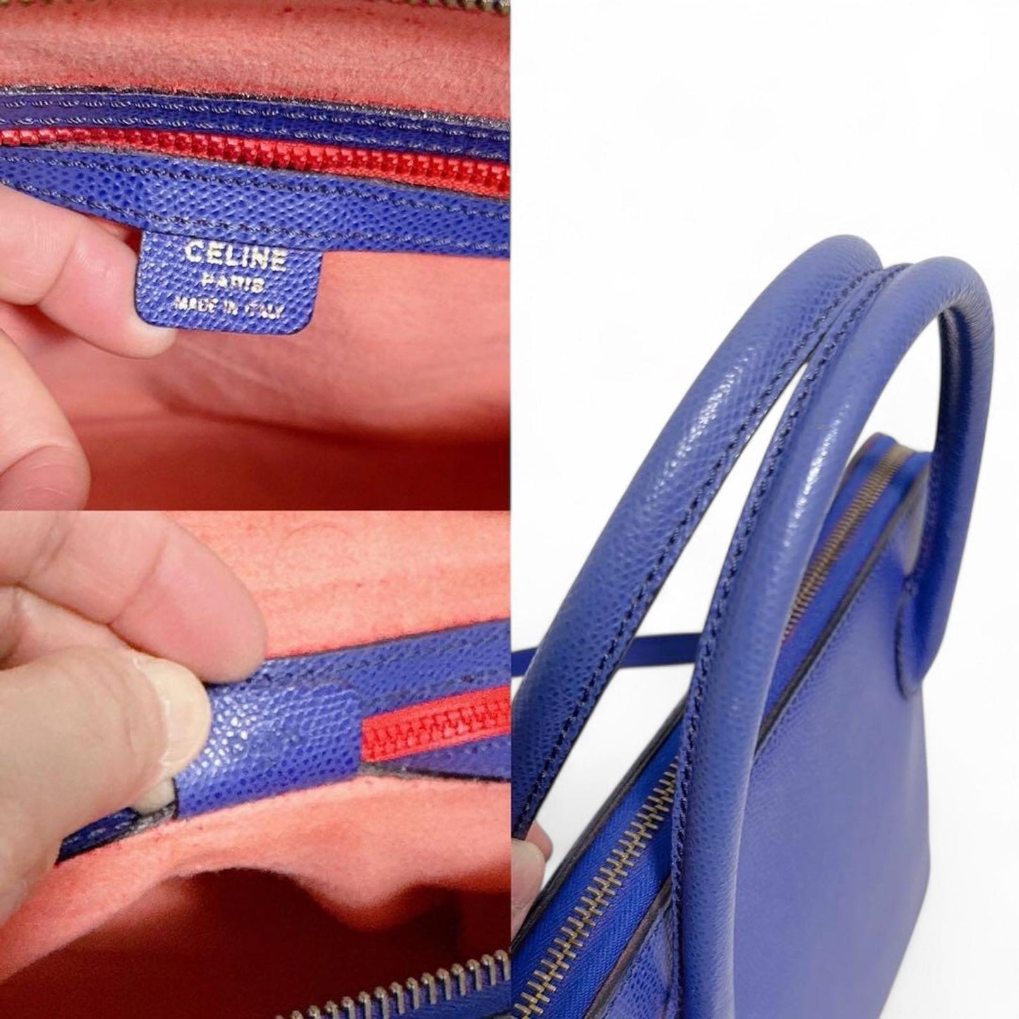 Celine - Blue Leather Women's Satchel Bag