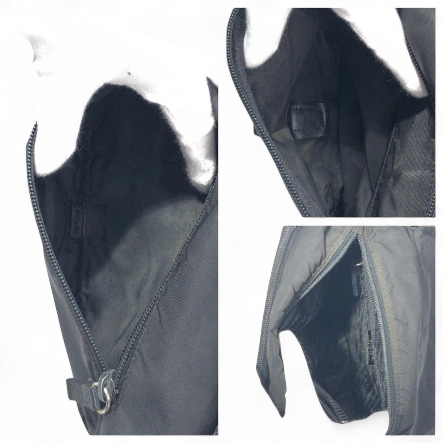 Prada - Black Nylon Shoulder Bag Buckle Detail