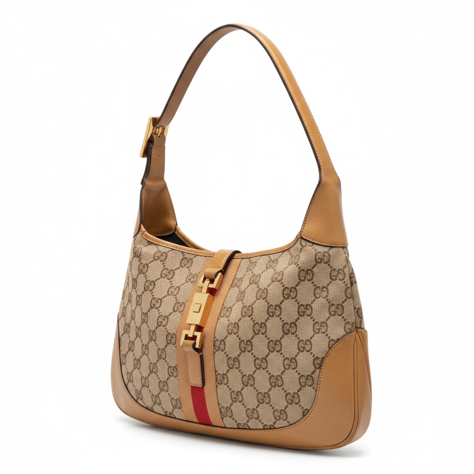 Gucci - Beige Canvas Shoulder Bag Leather