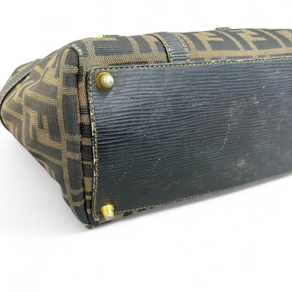 Fendi - Monogram Canvas Handbag with Leather Handles