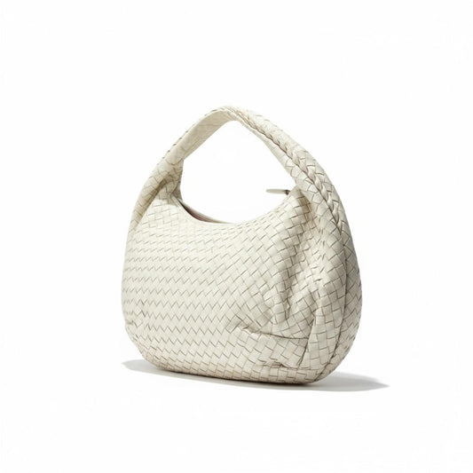 Bottega Veneta - Intrecciato White Leather Hobo Bag