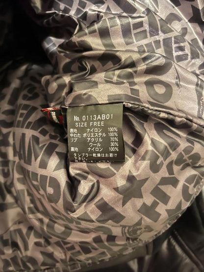 Hysteric Glamour - Men's Black Hooded Puffer Jacket with Patches